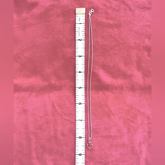 ✨Jane Diaz 10k Rose Gold ⚓️Anchor Charm Necklace w/ Sterling Silver Chain 16”✨ - Picture 4 of 4